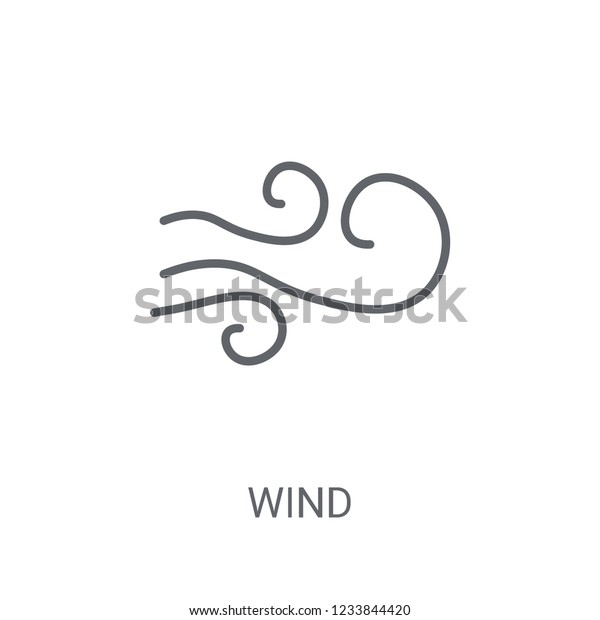 Wind icon. Trendy Wind logo concept on white background from Weather