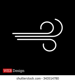 Wind icon vector