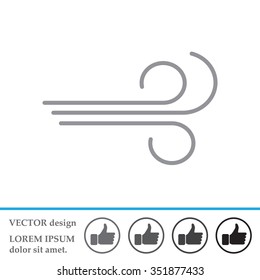 Wind icon vector