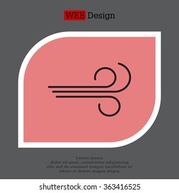 Wind icon vector