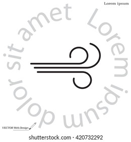 Wind icon vector
