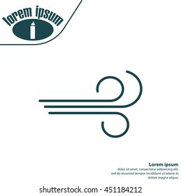 Wind icon vector