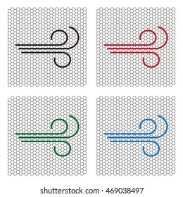 Wind icon vector