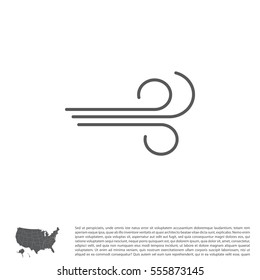 Wind icon vector