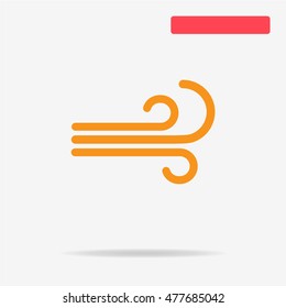 Wind icon. Vector concept illustration for design.