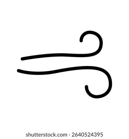 Wind icon vector. Draft illustration sign. Weather symbol or logo.