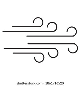 Wind icon vector flat illustration .Vector illustration eps10 