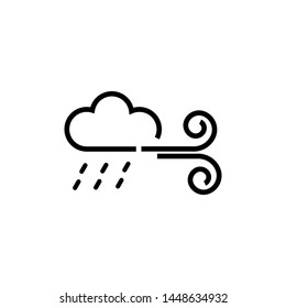 wind icon vector flat style