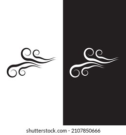 Plantilla de diseño de ilustraciones vectoriales de iconos de viento
