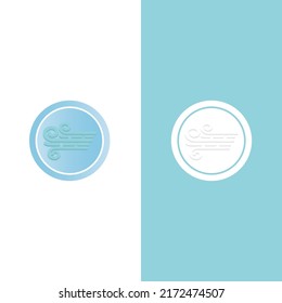 Plantilla de diseño de ilustraciones vectoriales de iconos de viento