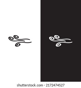 Plantilla de diseño de ilustraciones vectoriales de iconos de viento