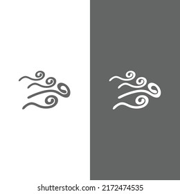 Plantilla de diseño de ilustraciones vectoriales de iconos de viento