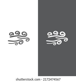Plantilla de diseño de ilustraciones vectoriales de iconos de viento