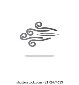 Plantilla de diseño de ilustraciones vectoriales de iconos de viento