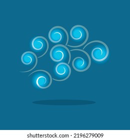 Vektorgrafik-Design-Vorlage für Windsymbol