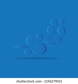 Plantilla de diseño de ilustraciones vectoriales de iconos de viento