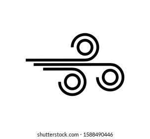 wind icon vector illustration, with line art style
