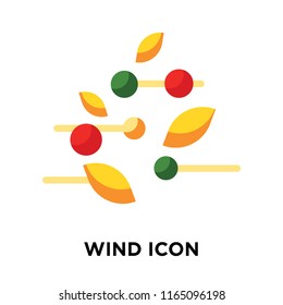 Wind icon vector isolated on white background, Wind transparent sign , colorful symbols
