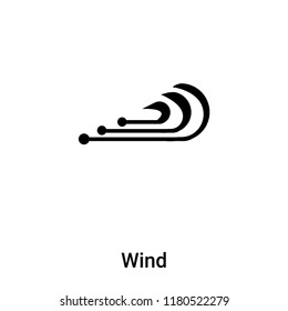 Wind icon vector isolated on white background, logo concept of Wind sign on transparent background, filled black symbol