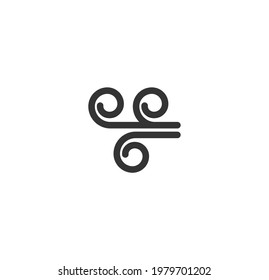 Wind icon vector on a white background