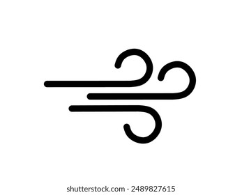 wind icon vector with simple design