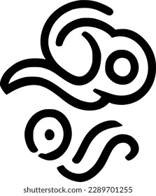 Wind icon vector symbol design illustration