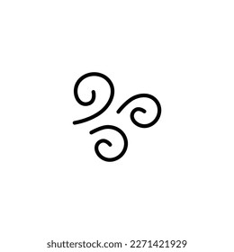 wind icon vector symbol logo illustration line editable stroke flat design style isolated on white