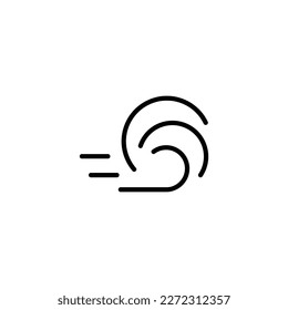 wind icon vector symbol logo illustration line editable stroke flat design style isolated on white