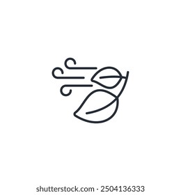 wind icon. vector.Editable stroke.linear style sign for use web design,logo.Symbol illustration.