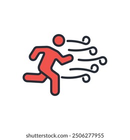 Wind icon. vector.Editable stroke.linear style sign for use web design,logo.Symbol illustration.