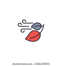 wind icon. vector.Editable stroke.linear style sign for use web design,logo.Symbol illustration.