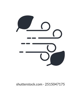 wind icon. vector.Editable stroke.linear style sign for use web design,logo.Symbol illustration.