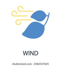 Wind icon. vector.Editable stroke.linear style sign for use web design,logo.Symbol illustration.