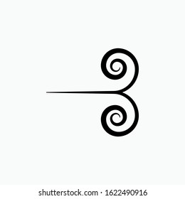 Wind Icon. Weather Element Illustration As A Simple Vector Sign & Trendy Symbol for Design and Websites, Presentation or Apps Element.
