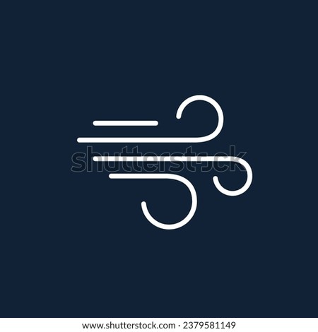 Wind icon. weather illustration in flat design vector. EPS 10