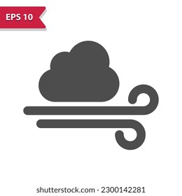 Wind Icon - Windy, Weather, Cloud, Cloudy. Professional, pixel perfect vector icon.