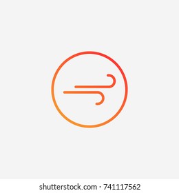 Wind icon.gradient illustration isolated vector sign symbol