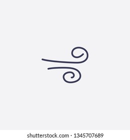 wind icon.Outline wind vector, illustrated icon for modern web and mobile design