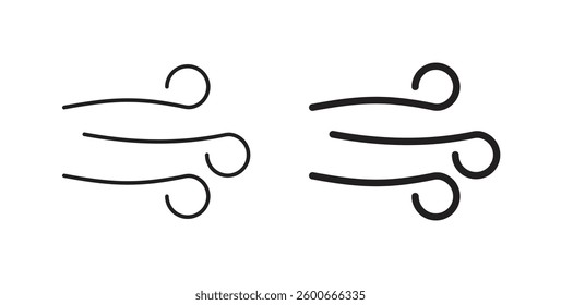 Wind icons graphics set vectors