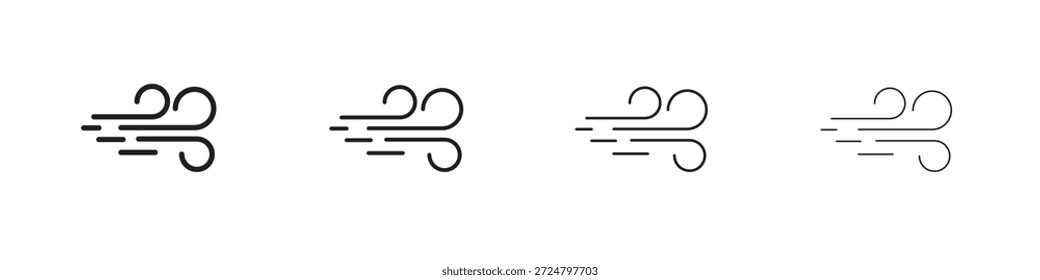 Wind-Symbole Linie Vektorsammlung. Pixel perfektes Vektorsymbol