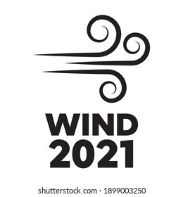 Wind icons nature and wave flowing. Air icons vector set