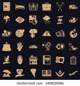 Wind icons set. Simple style of 36 wind vector icons for web for any design