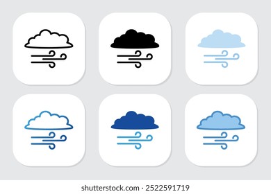 wind icons with various design styles