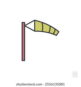 wind indicator icon. wind indicator Symbol sign for mobile concept and web design. Vector icon, Logo illustration, Vector graphics