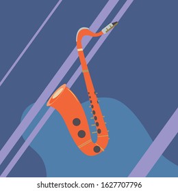 Wind instrument with a colored background