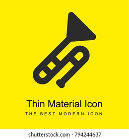 Wind instruments bright yellow material minimal icon or logo design