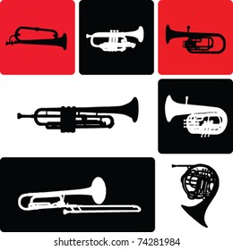 wind instruments collection vector