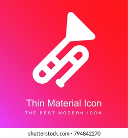 Wind instruments red and pink gradient material white icon minimal design