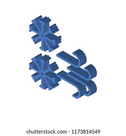 Wind isometric left top view 3D icon