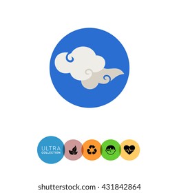 Wind in Japanese style vector icon